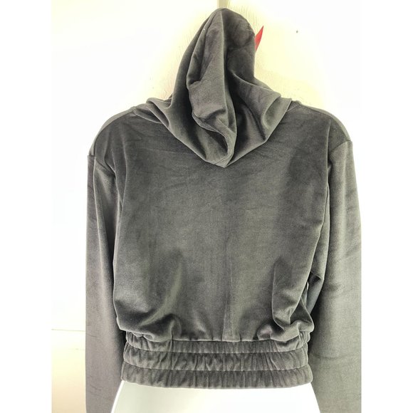 Velvet Hooded Cropped Sweater Size Varius - Picture 6 of 6